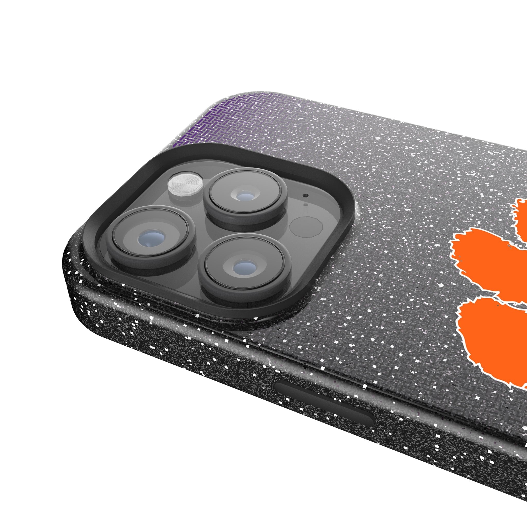 Clemson University Tigers Linen Bling Phone Case for Apple iPhone 4