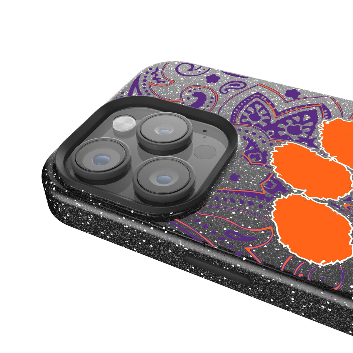 Clemson University Tigers Paisley Bling Phone Case 4