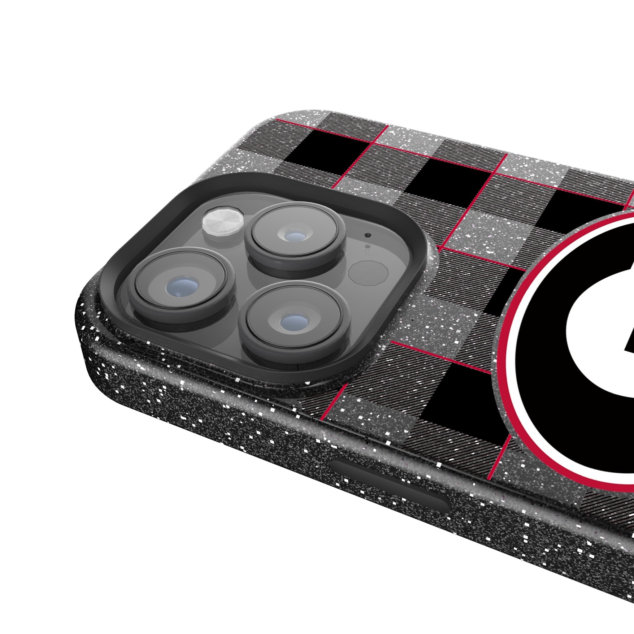 University of Georgia Bulldogs Plaid Bling Phone Case for Apple iPhone 4