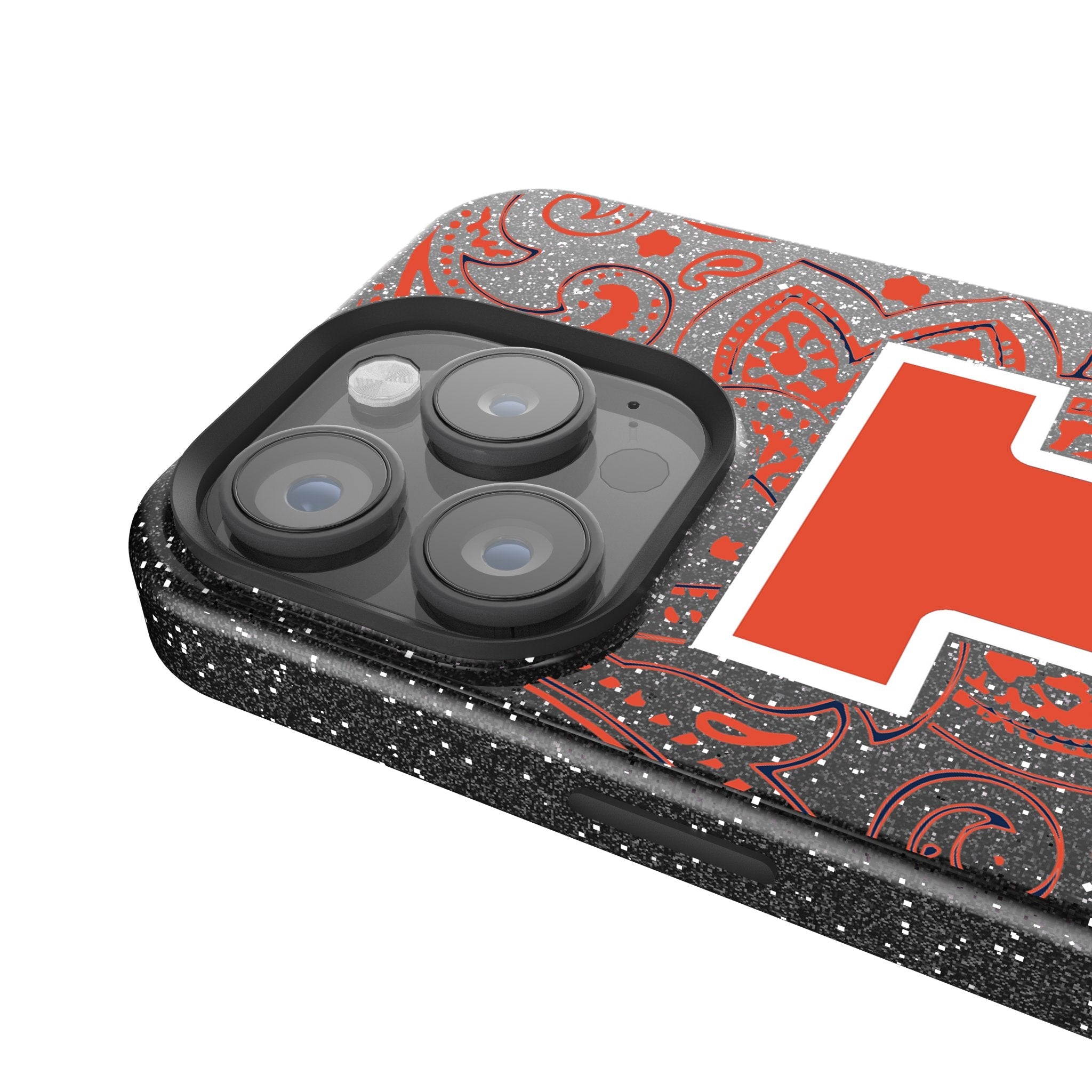 University of Illinois Fighting Illini Paisley Bling Phone Case 4