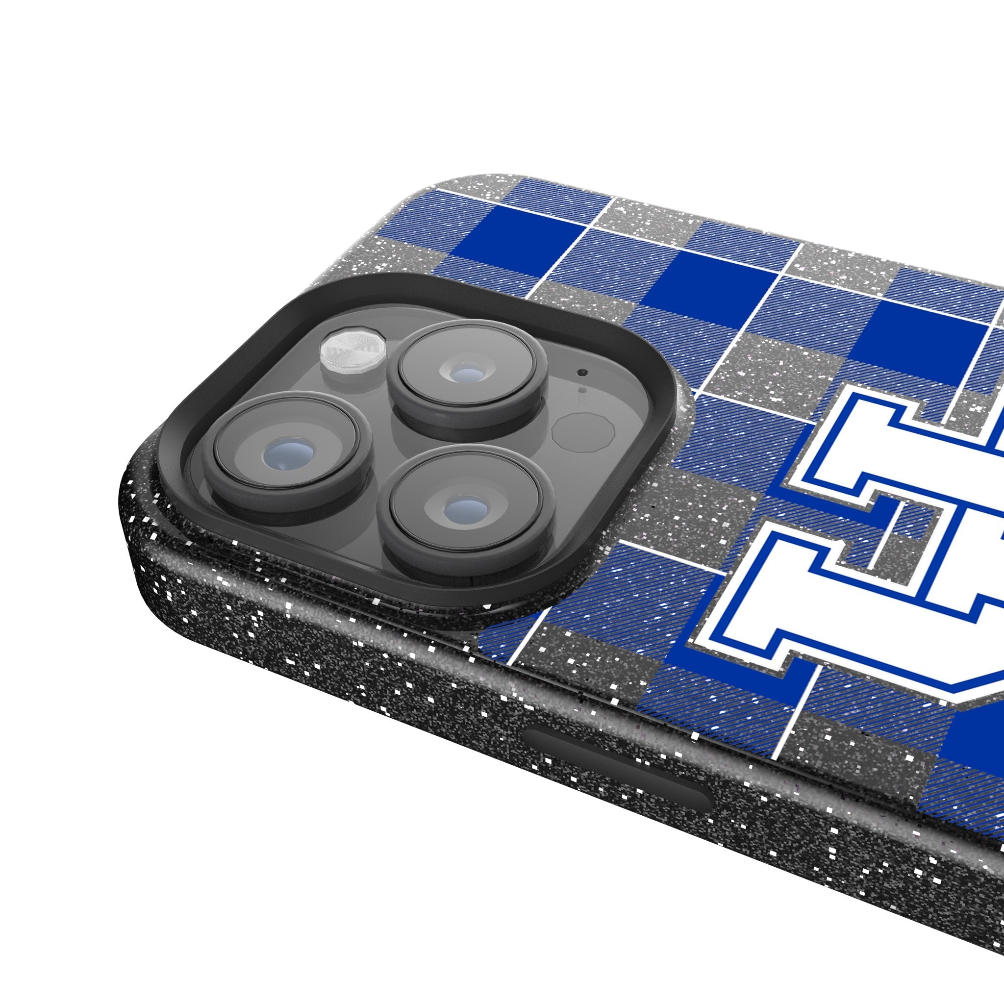 University of Kentucky Wildcats Plaid Bling Phone Case 4