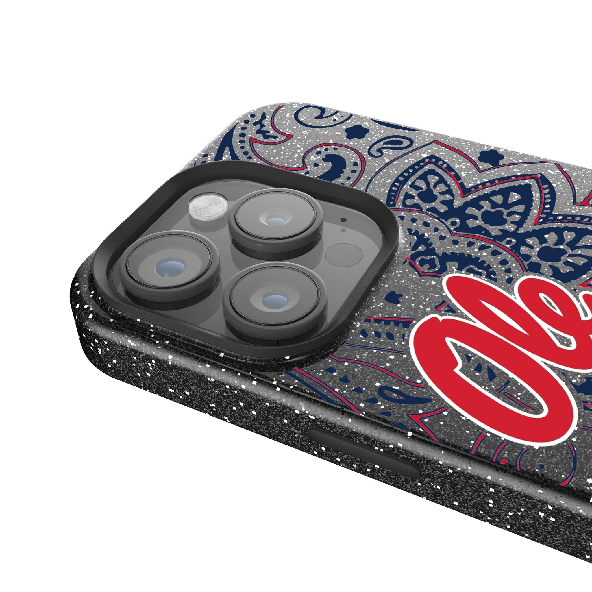 University of Mississippi Rebels Paisley Bling Phone Case 4