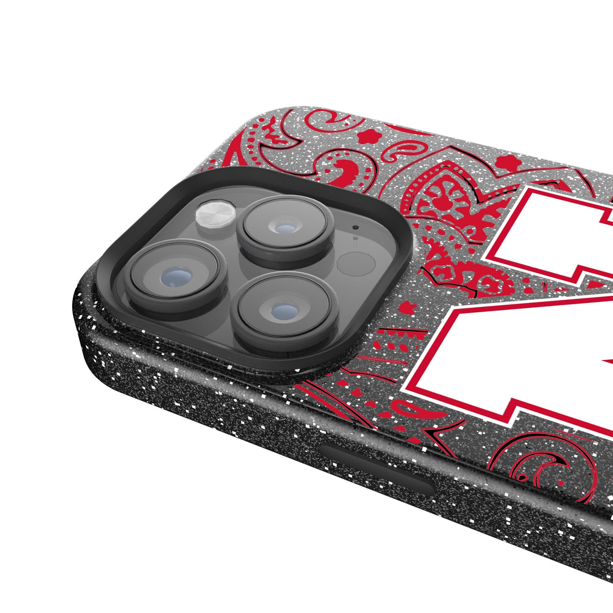 University of Nebraska Huskers Block N Paisley Bling Phone Case 4