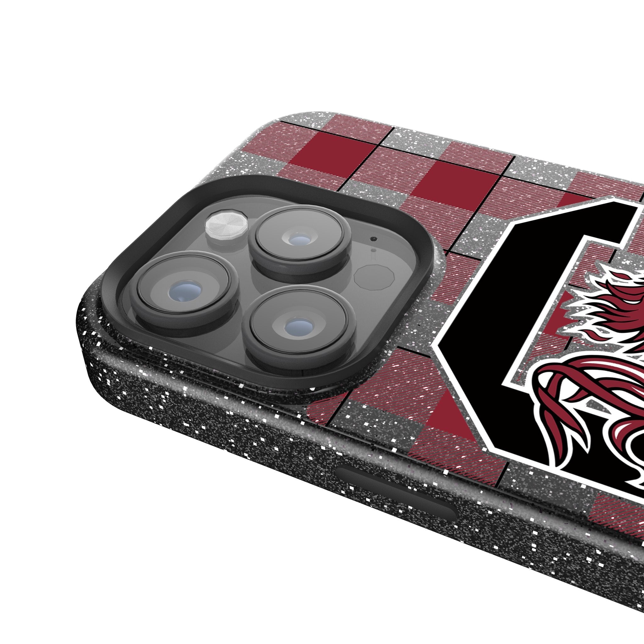 University of South Carolina Gamecocks Plaid Bling Phone Case 4