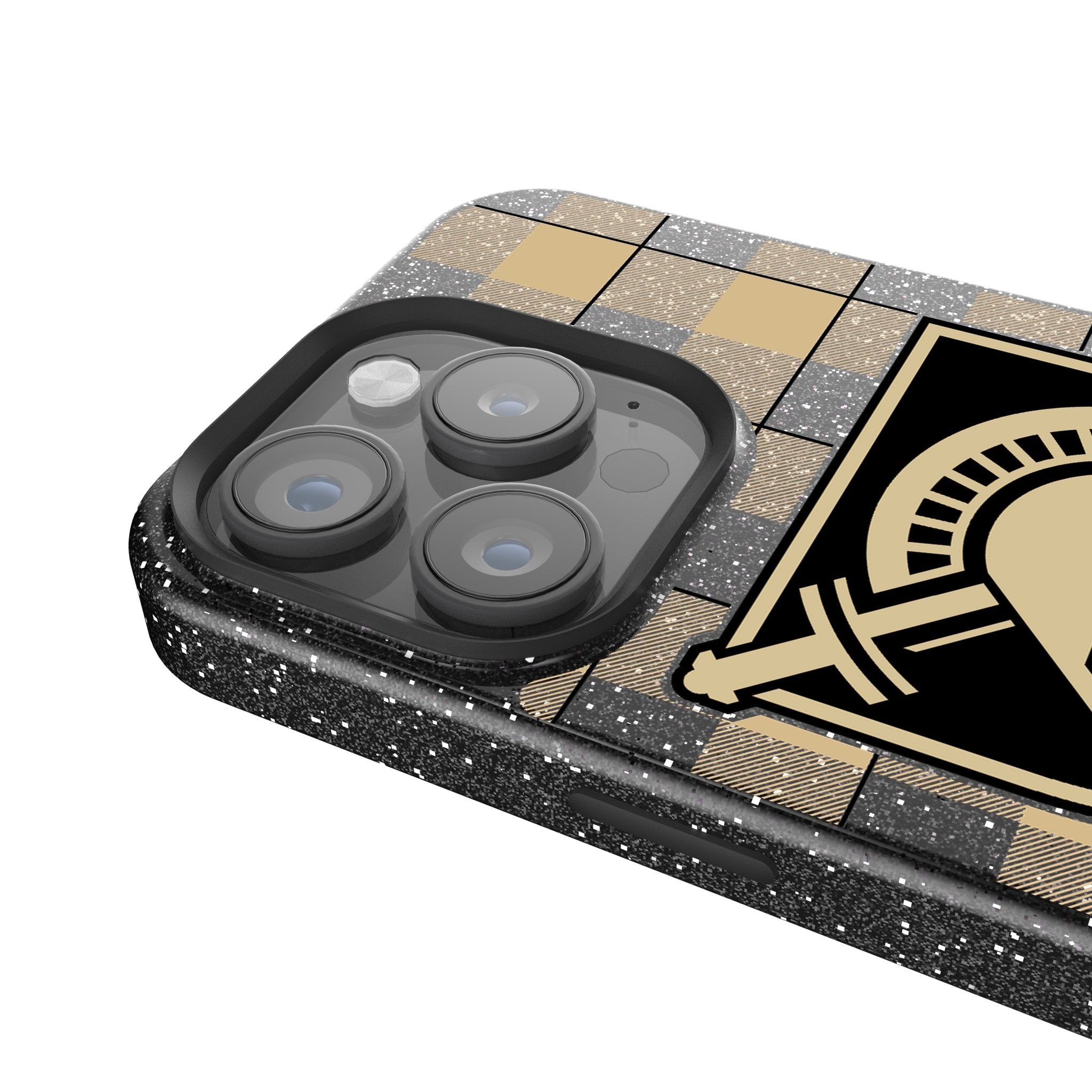 United States Military Academy Black Knights Plaid Bling Phone Case 4