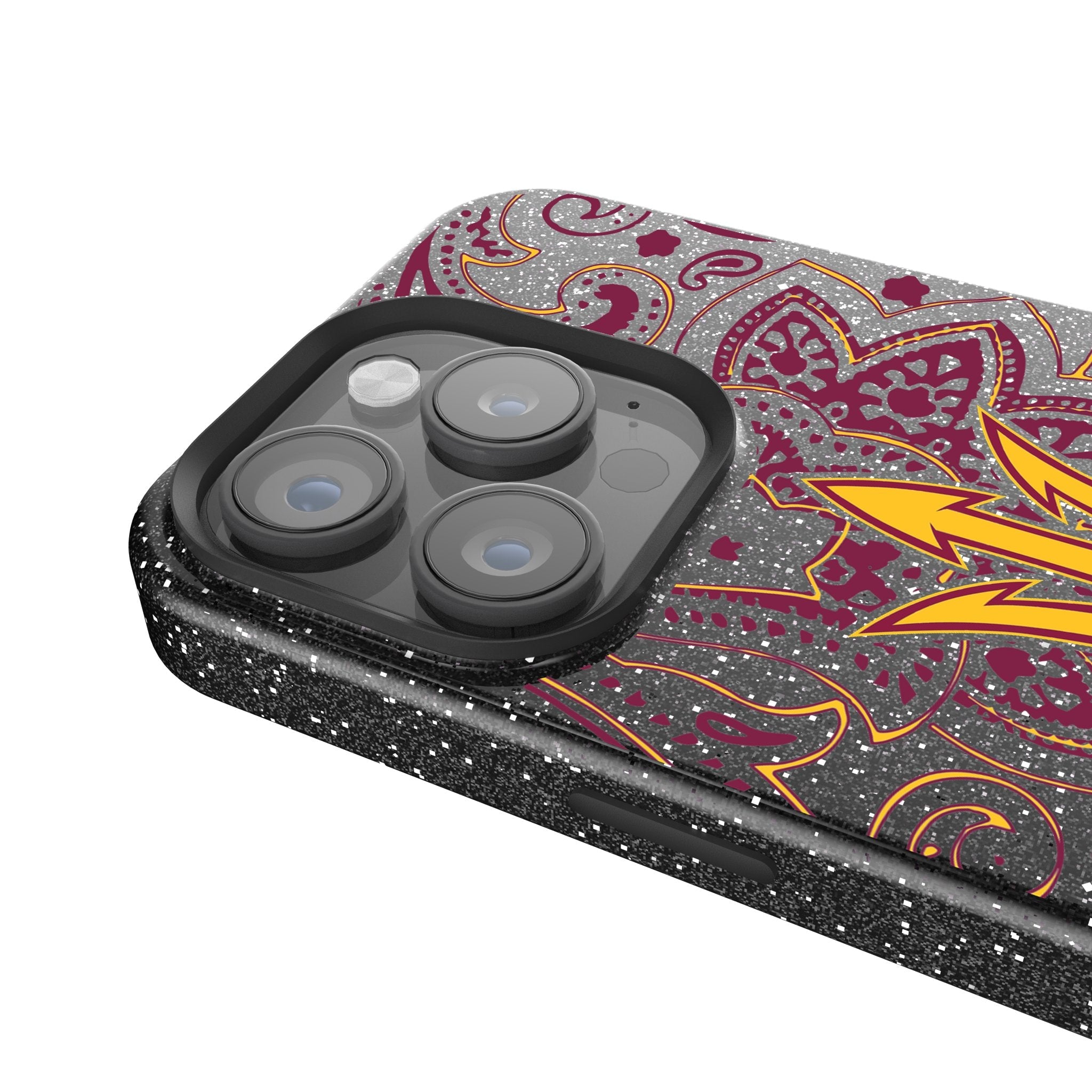 Arizona State University Sun Devils Paisley Bling Phone Case for Apple iPhone 4