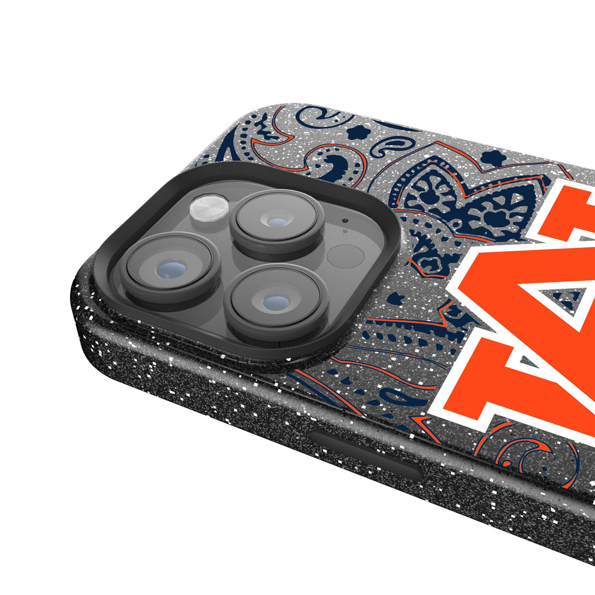 University of Auburn Tigers Paisley Bling Phone Case 4
