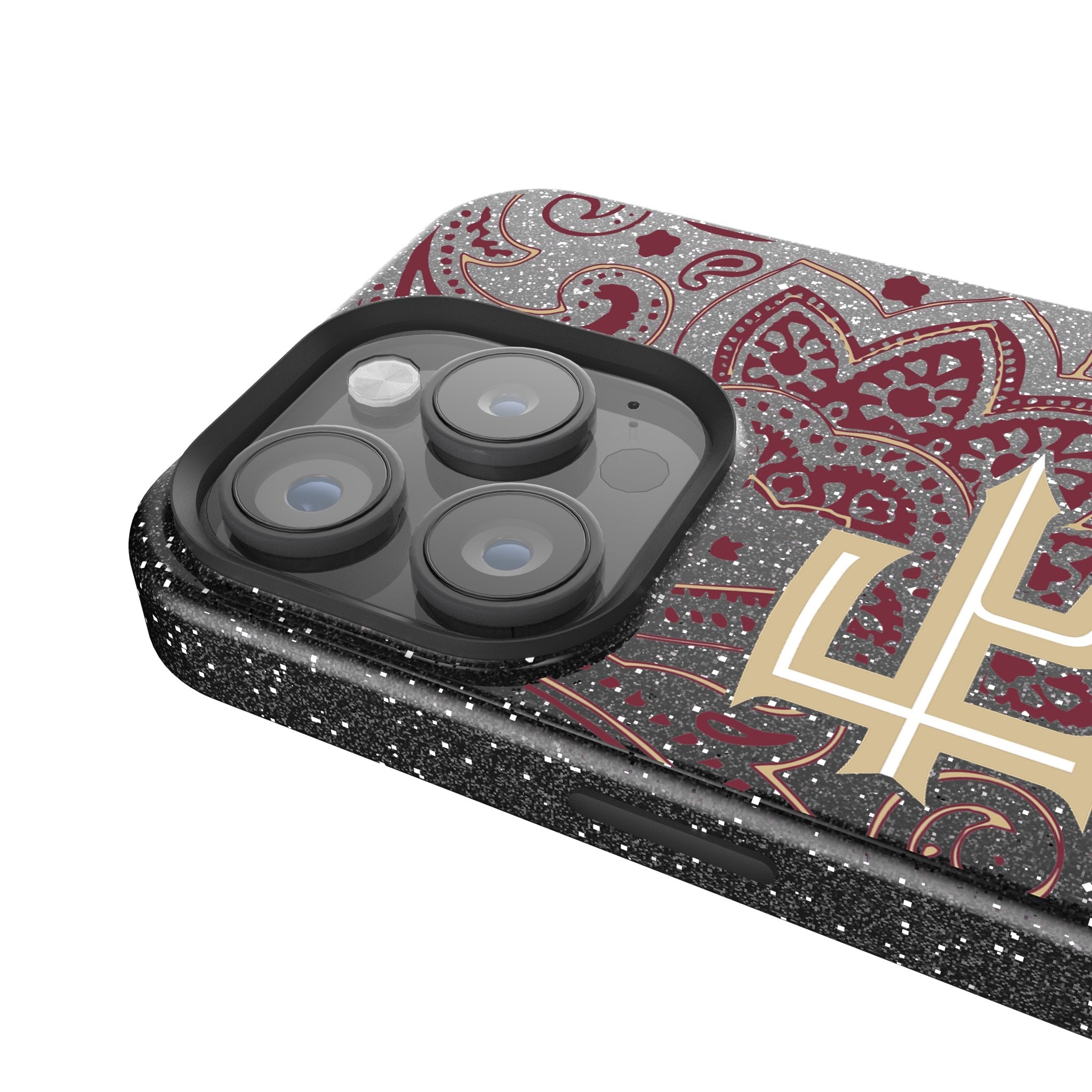 Florida State University Seminoles Athletic Wordmark Paisley Bling Phone Case 4