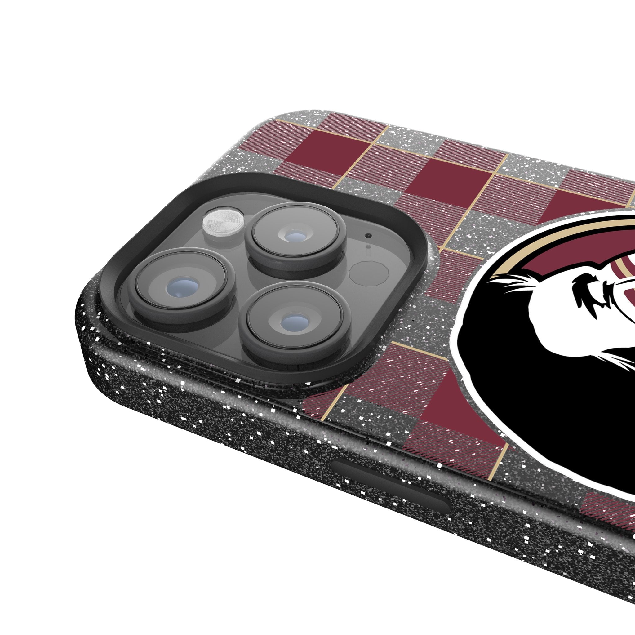 Florida State University Seminoles Plaid Bling Phone Case 4
