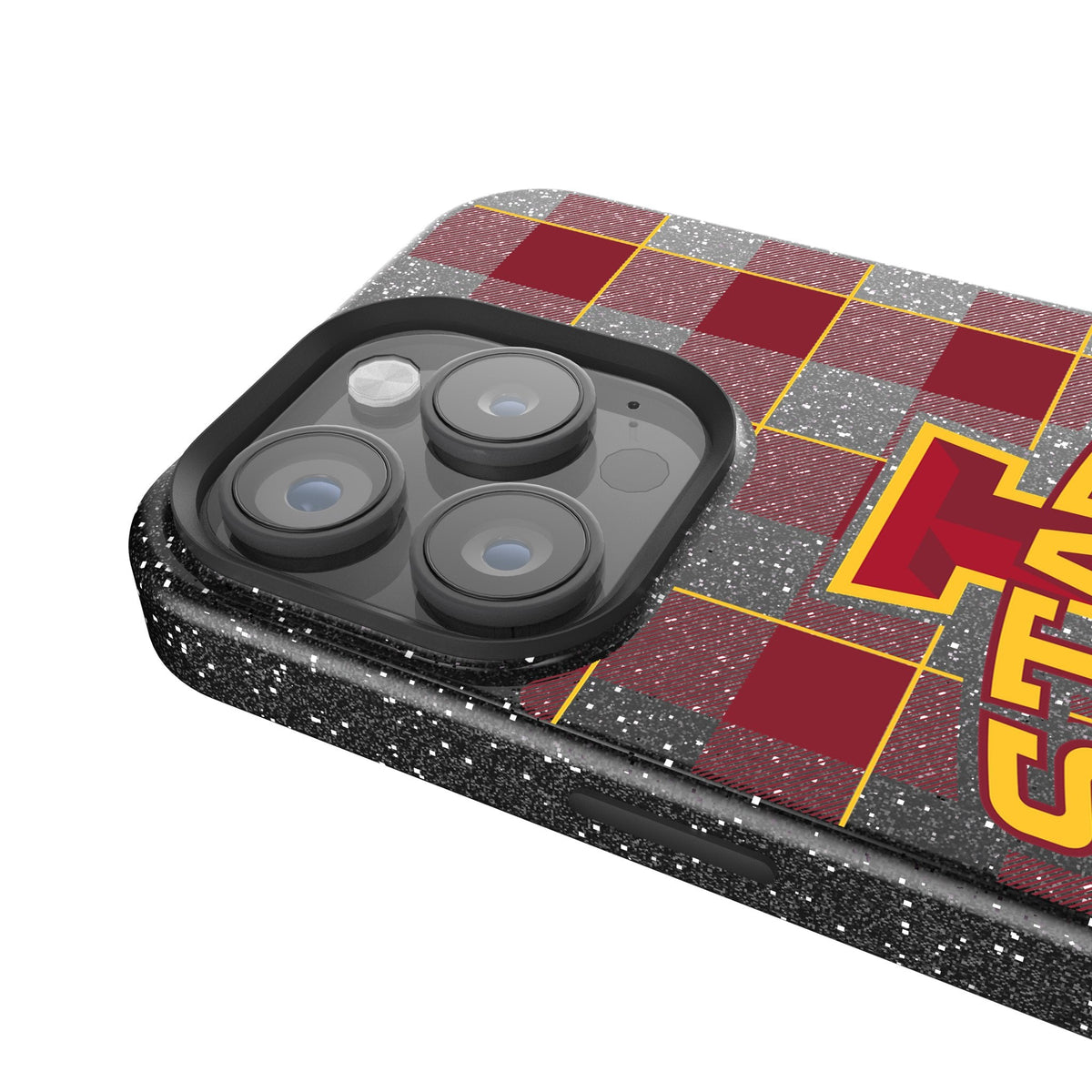 Iowa State University Cyclones Plaid Bling Phone Case 4