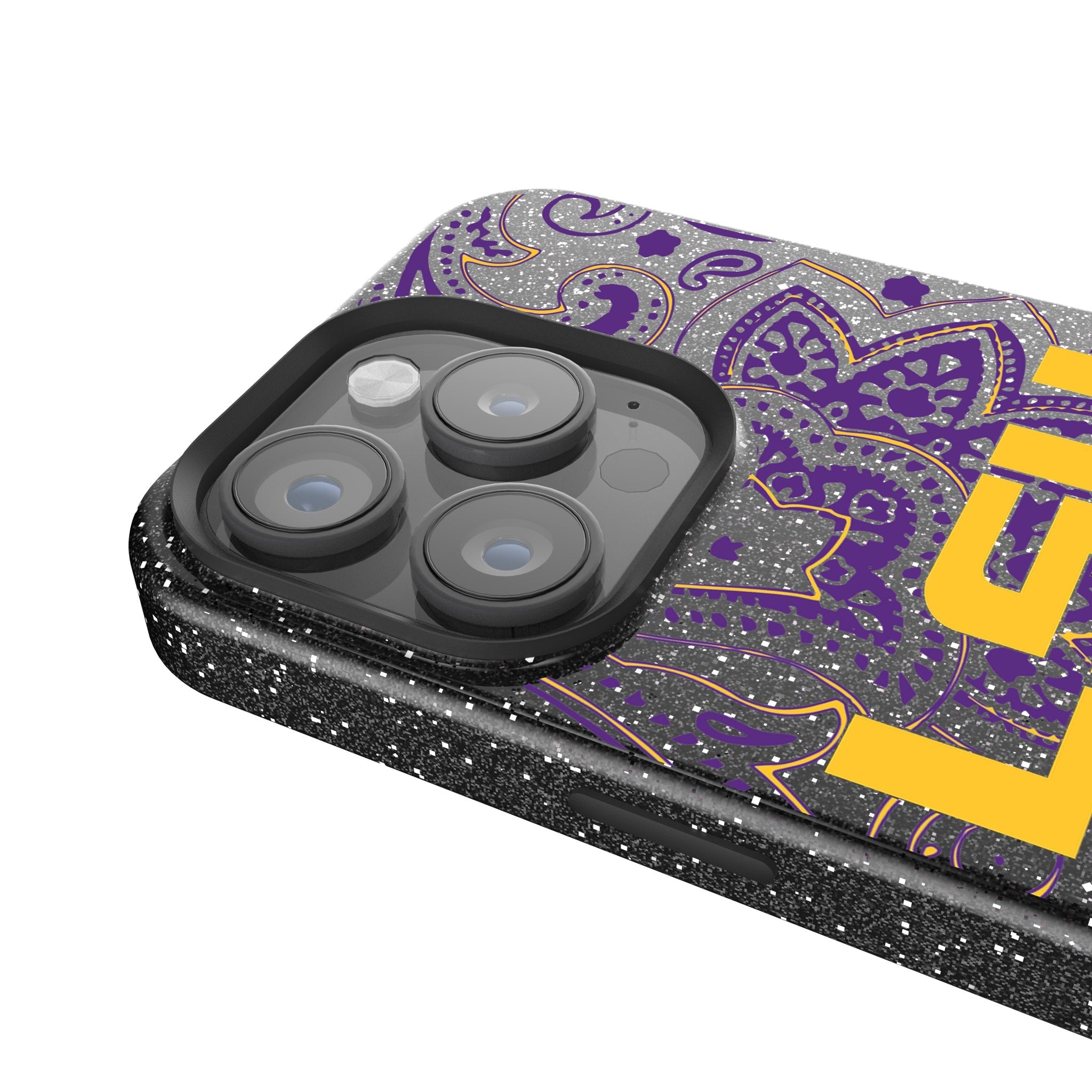 Louisiana State University Tigers Paisley Bling Phone Case 4