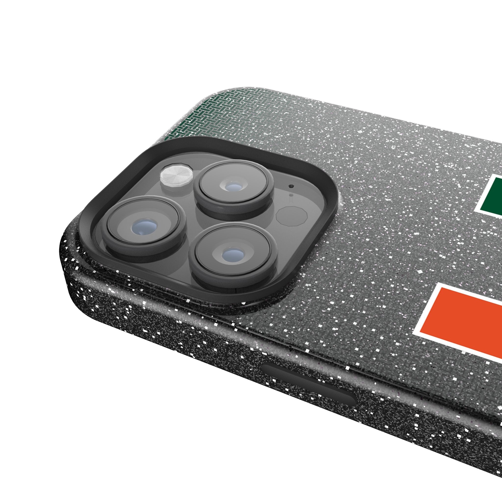 University of Miami Hurricanes Linen Bling Phone Case for Apple iPhone 4