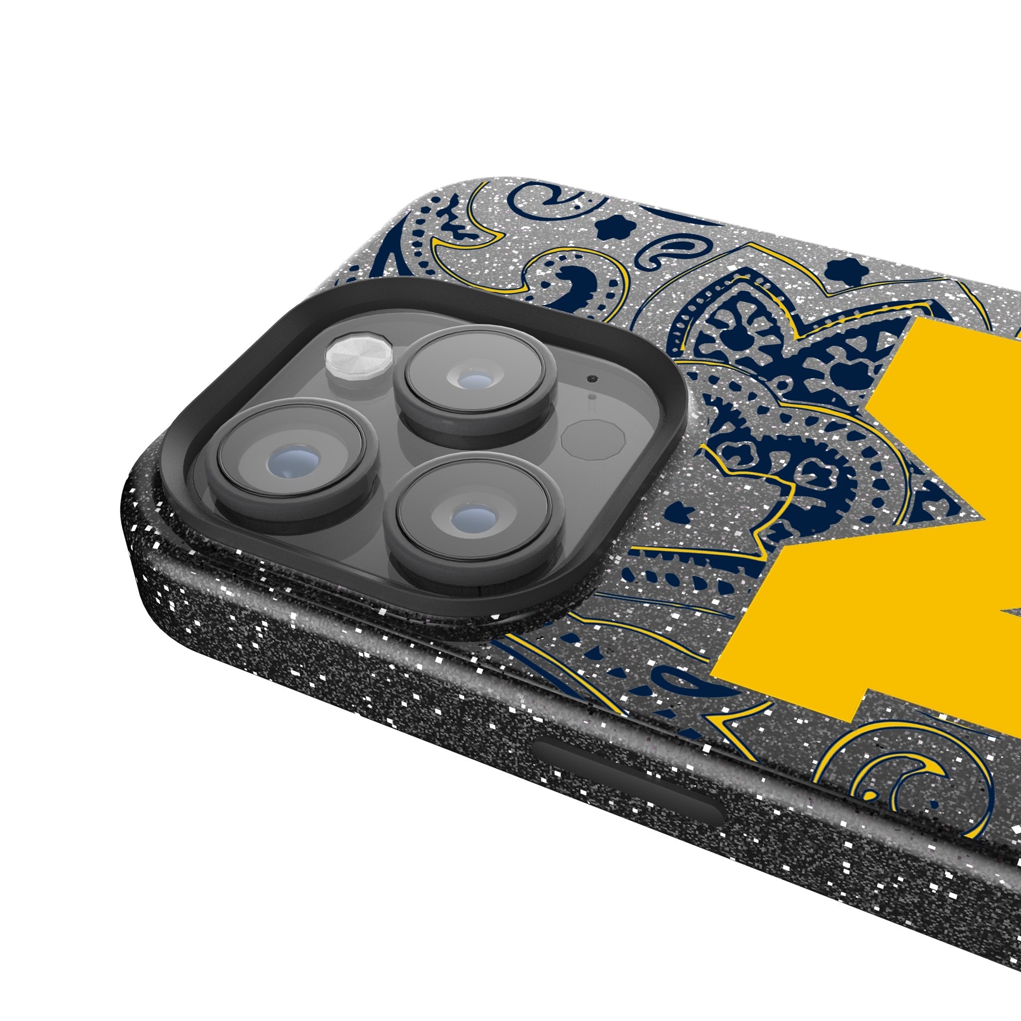University of Michigan Wolverines Paisley Bling Phone Case 4
