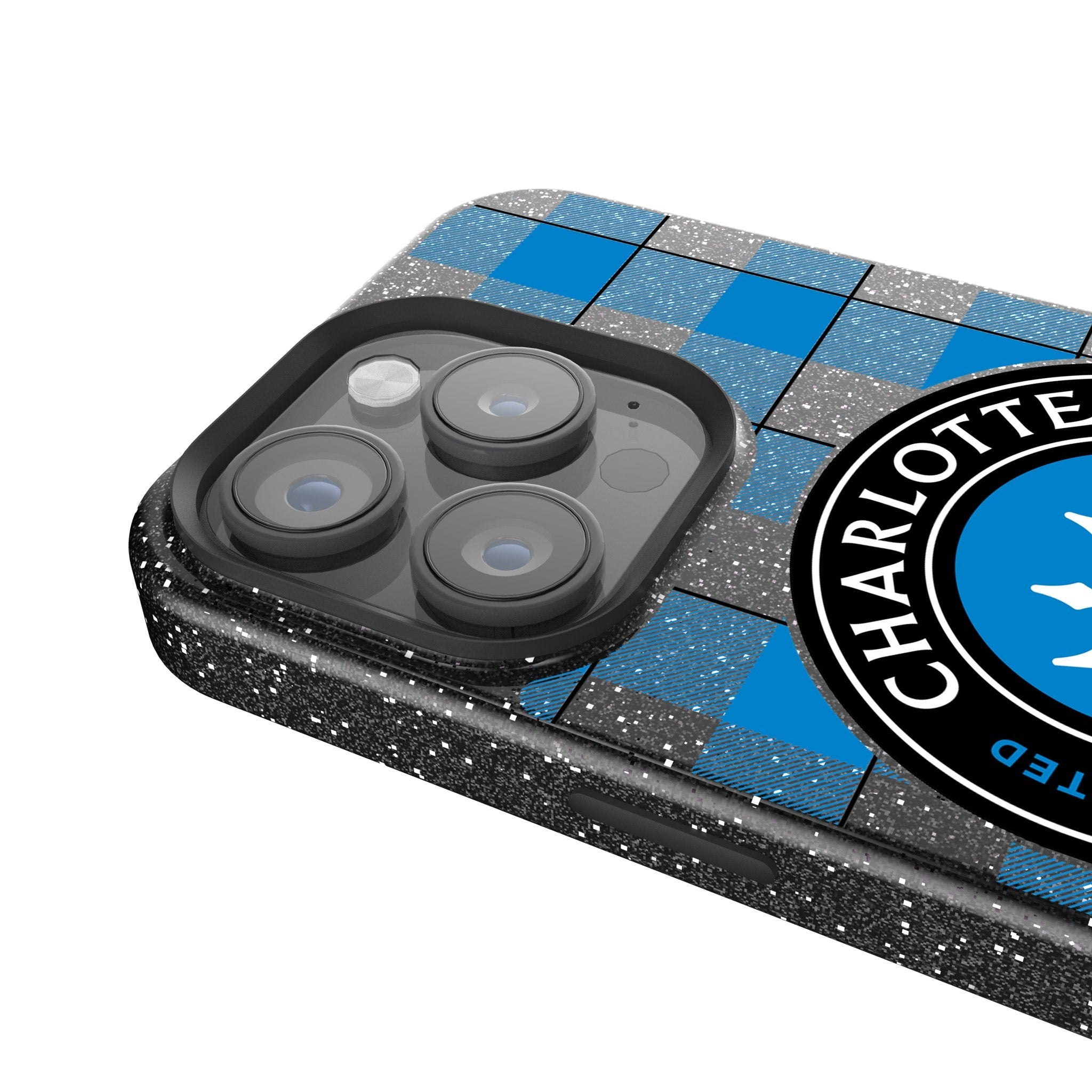 Charlotte FC  Plaid Bling Phone Case 4