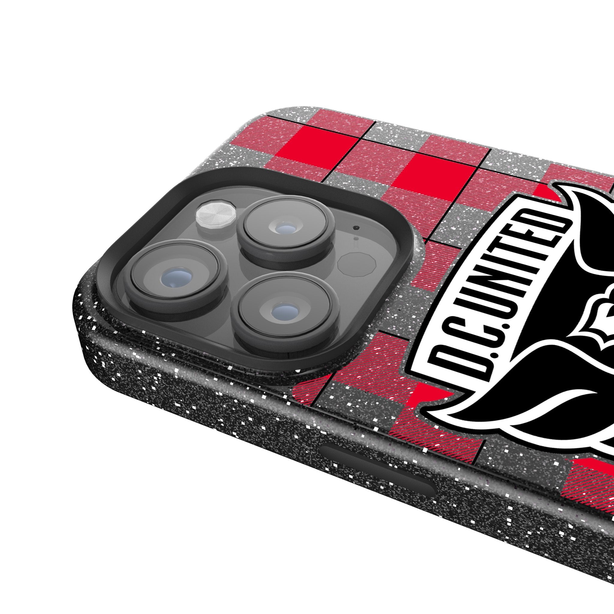DC United  Plaid Bling Phone Case 4