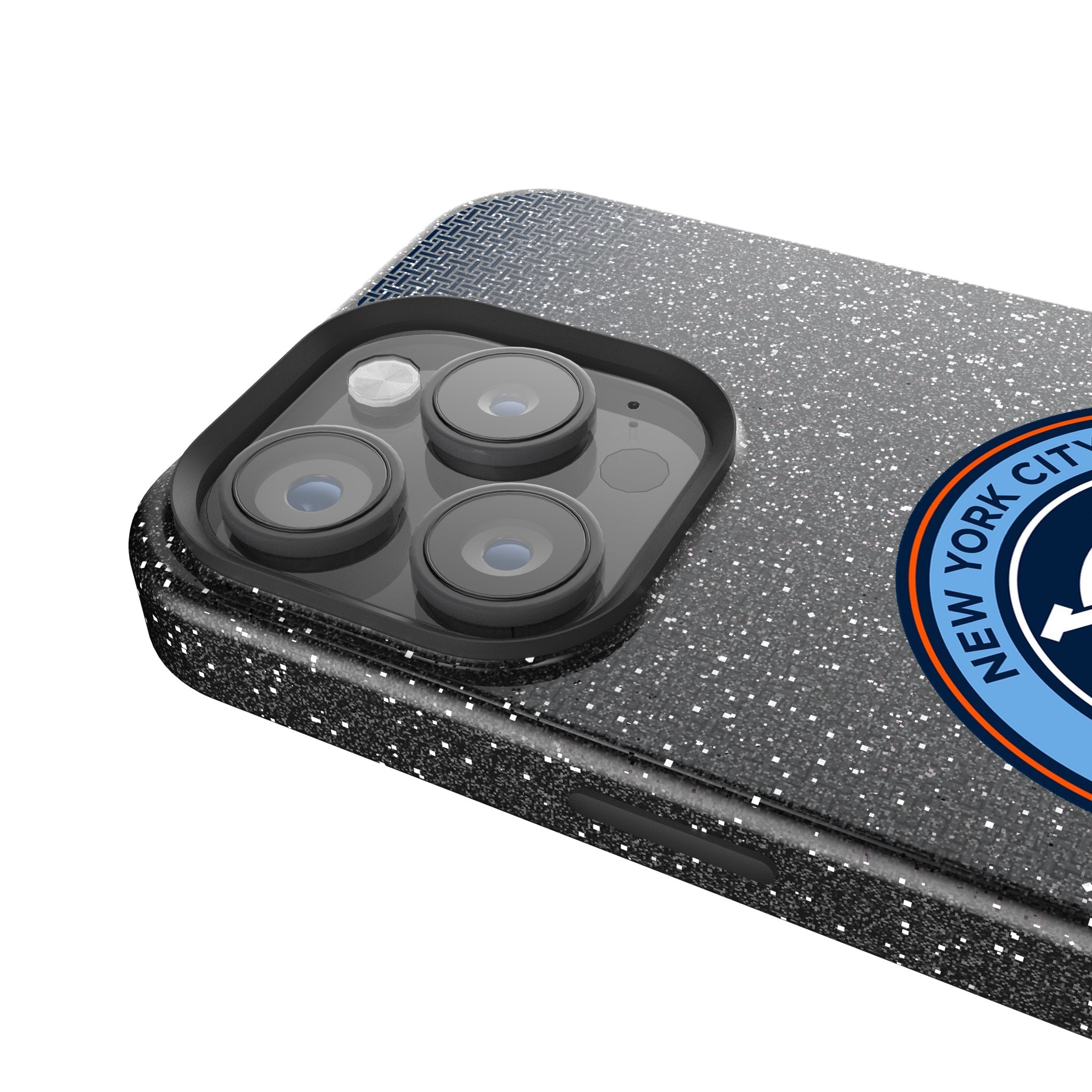 New York City FC Linen Bling Phone Case for Apple iPhone 4