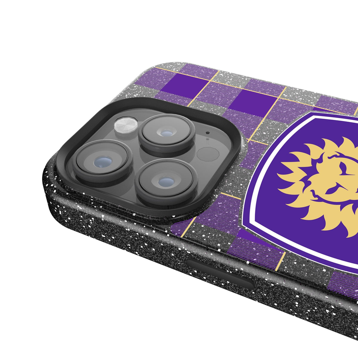 Orlando City Soccer Club  Plaid Bling Phone Case 4