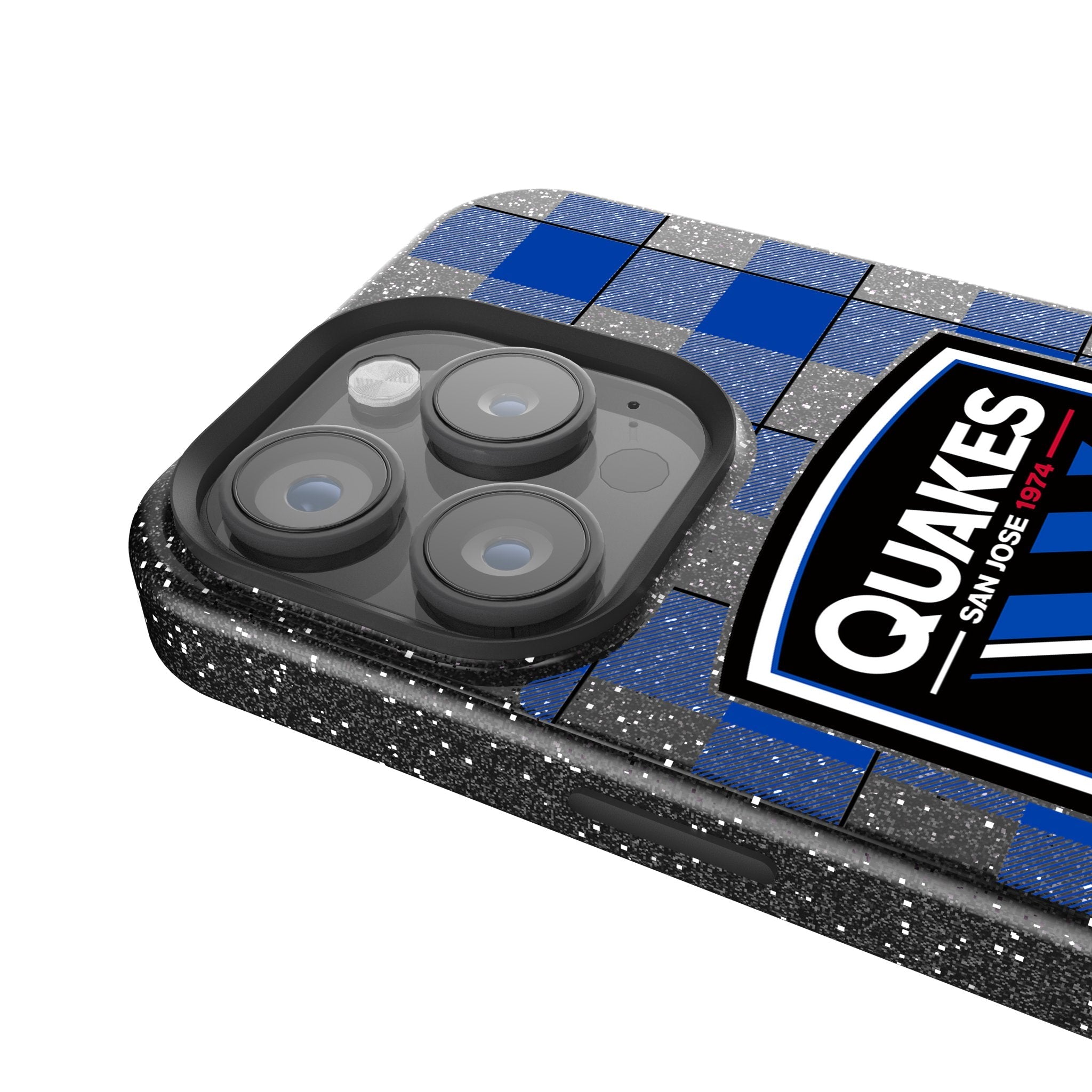 San Jose Earthquakes   Plaid Bling Phone Case 4