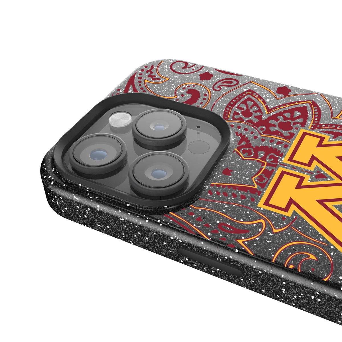 University of Minnesota Golden Gophers Paisley Bling Phone Case 4