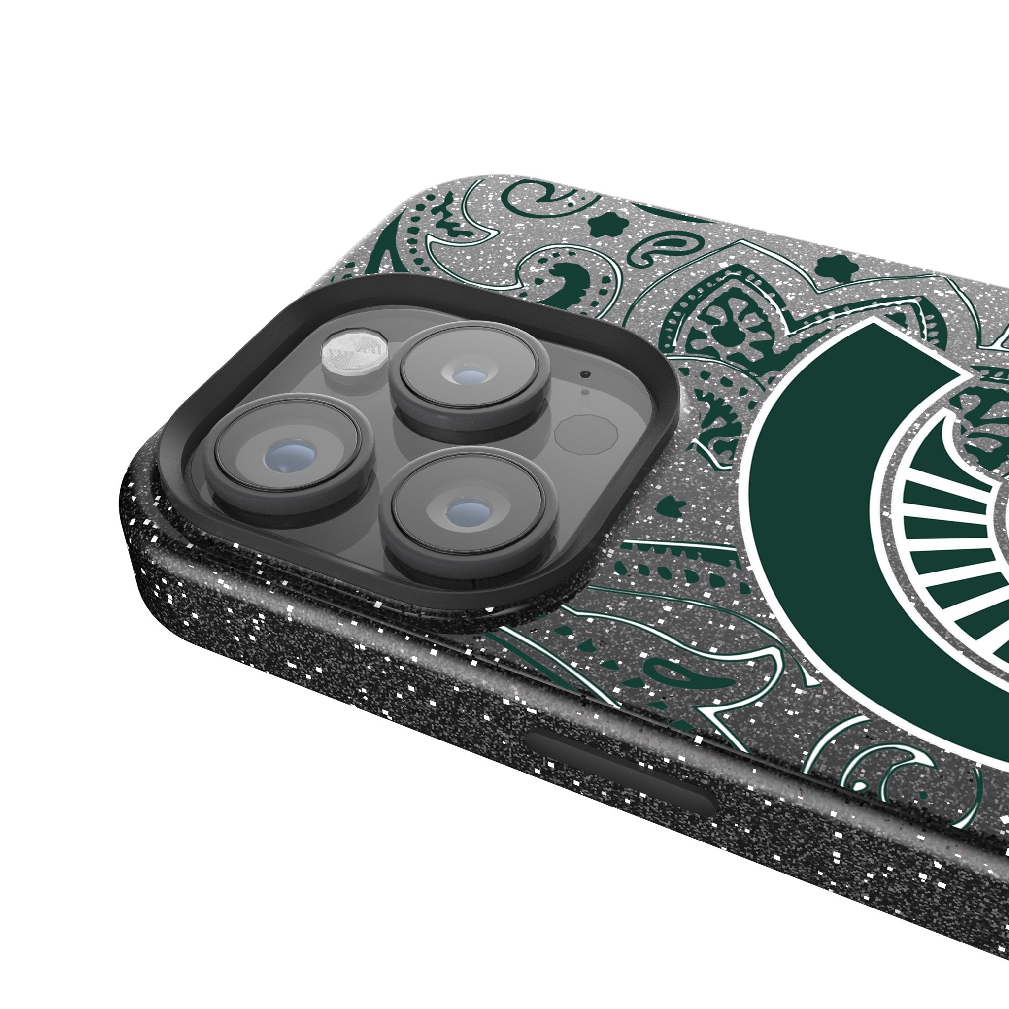 Michigan State University Spartans Paisley Bling Phone Case 4