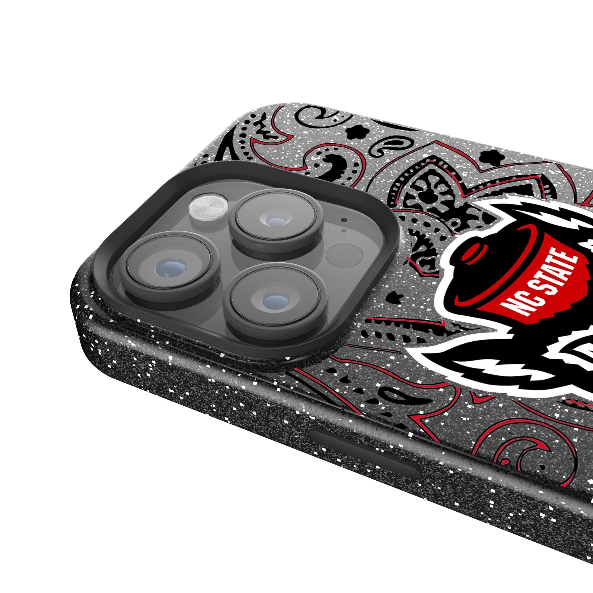 North Carolina State University Wolfpack Paisley Bling Phone Case 4