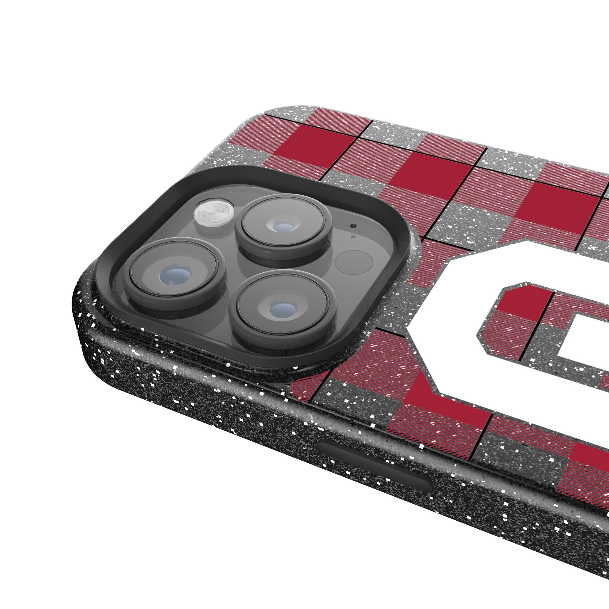 University of Oklahoma Sooners Plaid Bling Phone Case 4