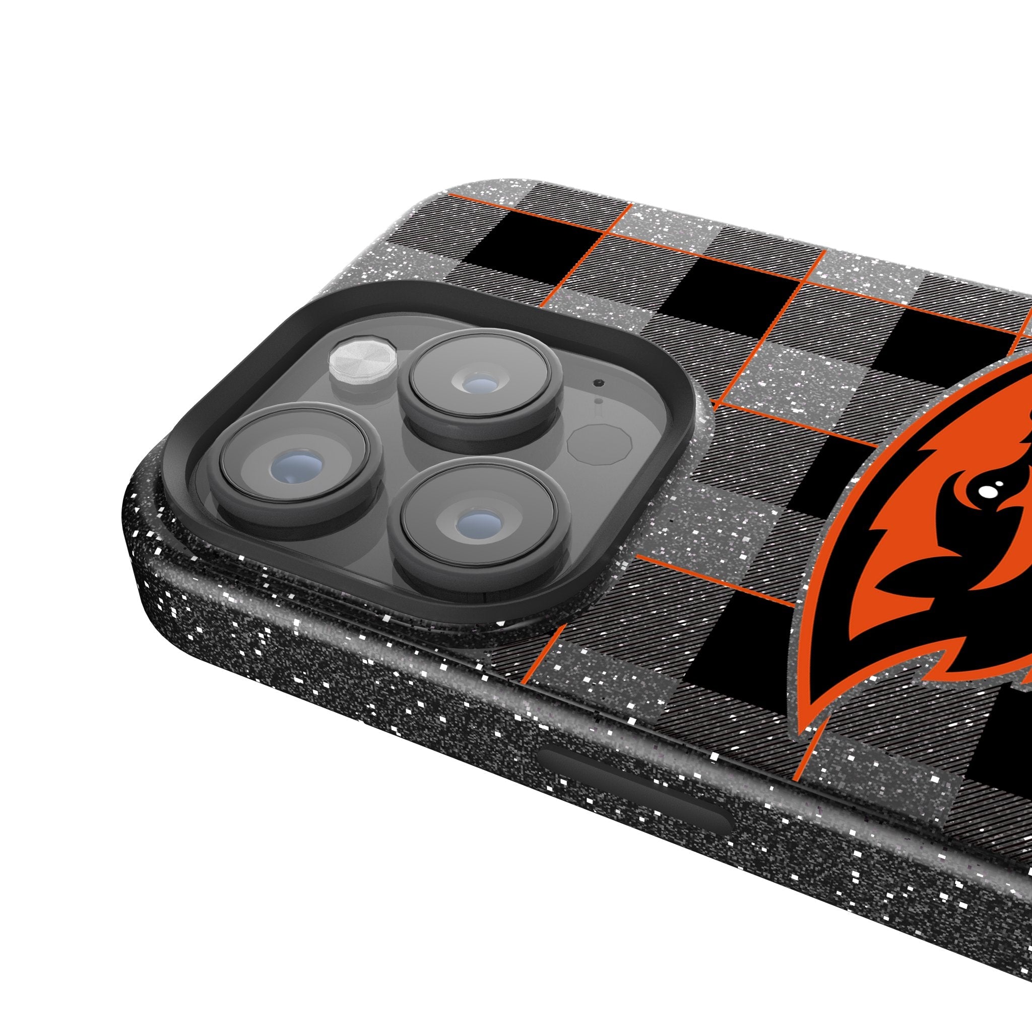 Oregon State University Beavers Plaid Bling Phone Case 4
