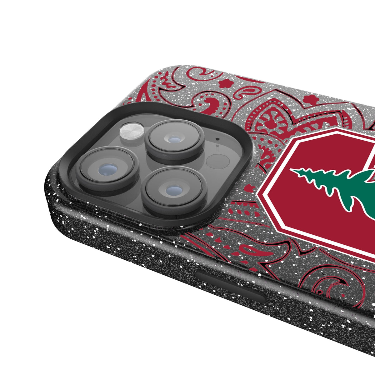 Stanford University Cardinal Paisley Bling Phone Case 4