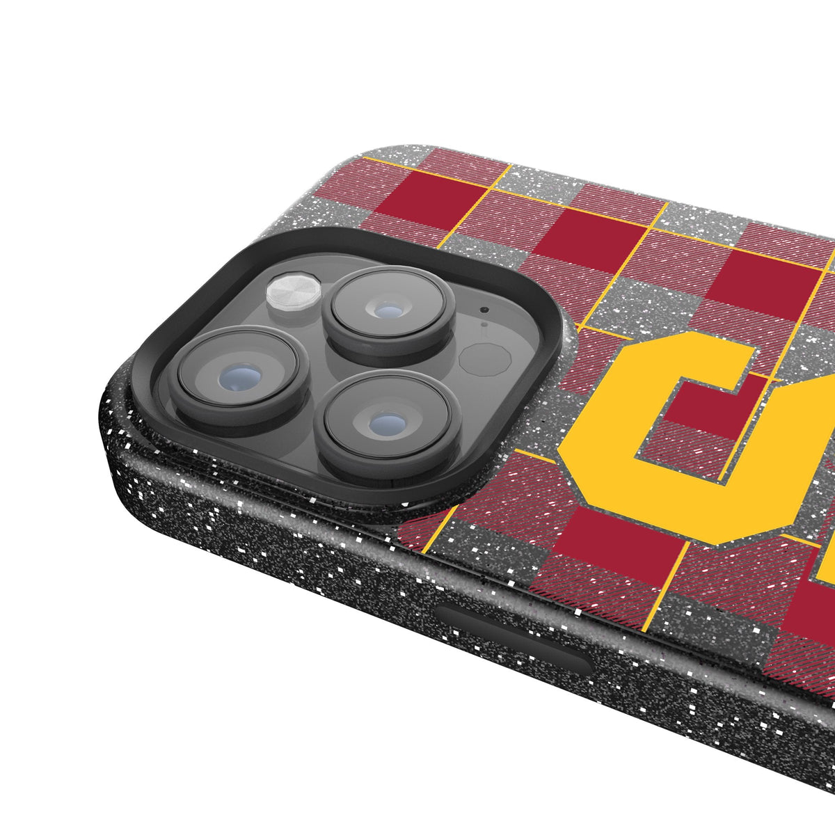 University of Southern California Trojans Plaid Bling Phone Case 4