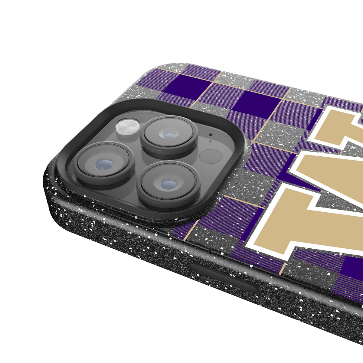 University of Washington Huskies Plaid Bling Phone Case 4