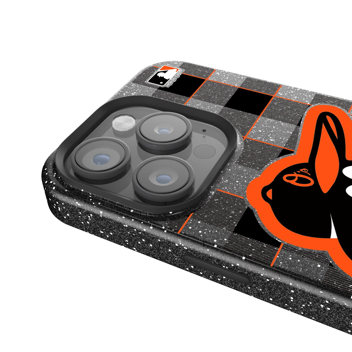 Baltimore Orioles Plaid Bling Phone Case 4
