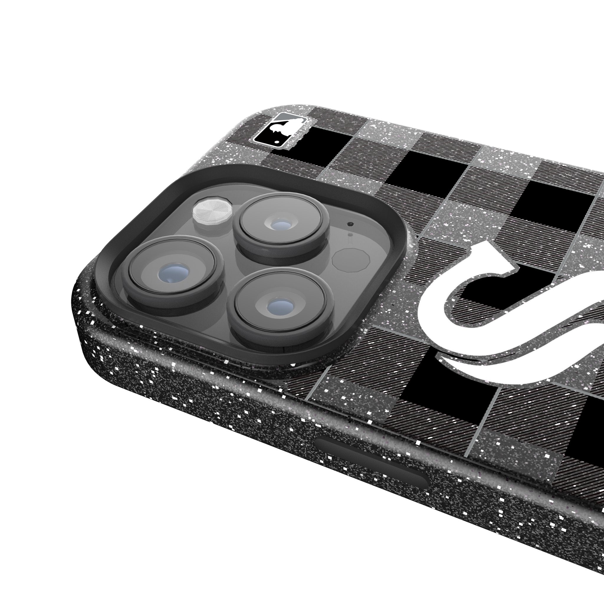 Chicago White Sox Plaid Bling Phone Case 4