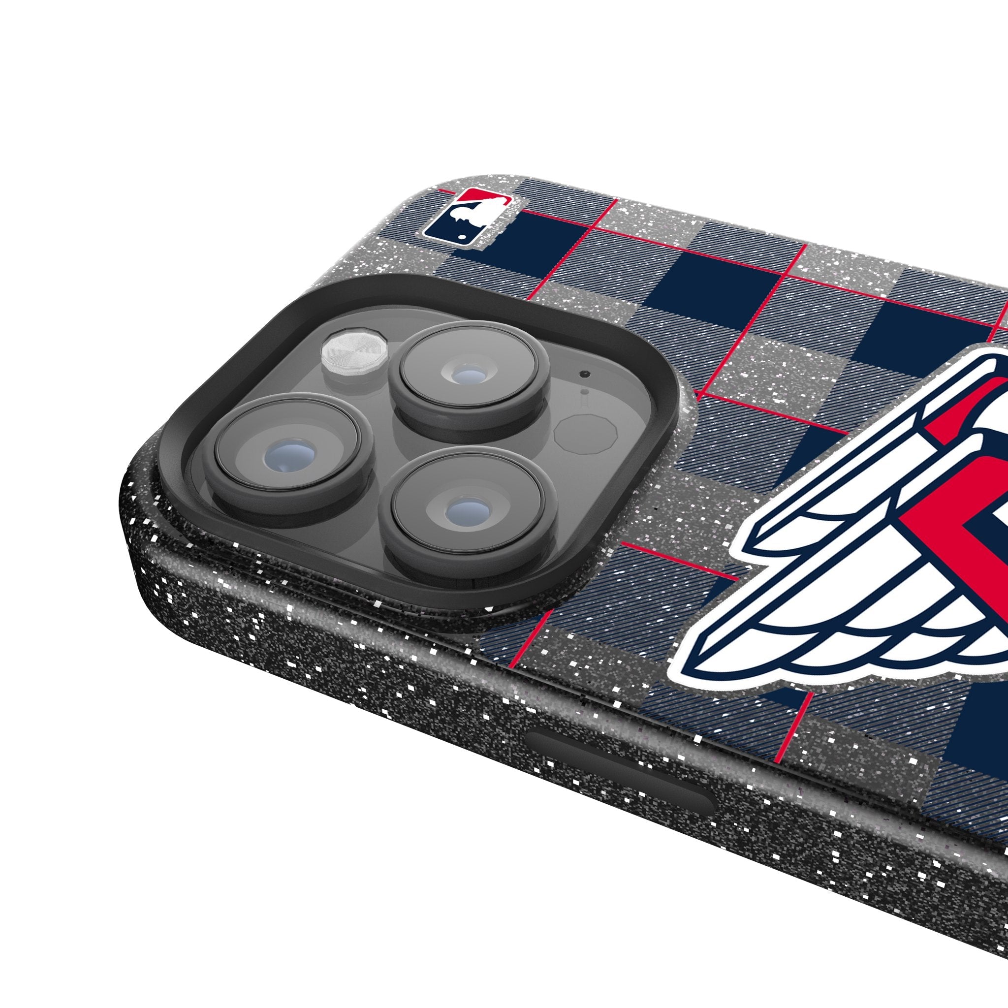 Cleveland Guardians Plaid Bling Phone Case 4