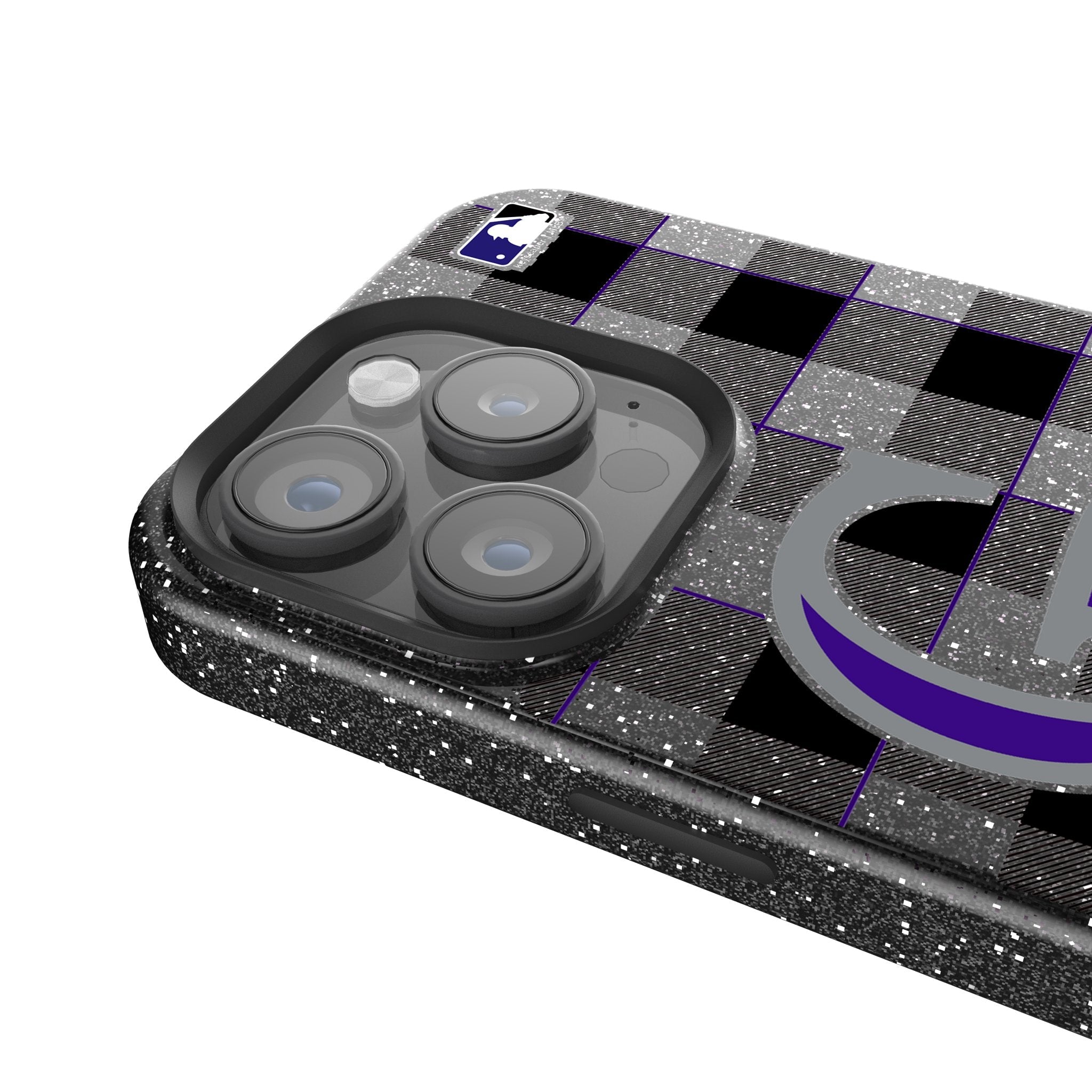 Colorado Rockies Plaid Bling Phone Case 4