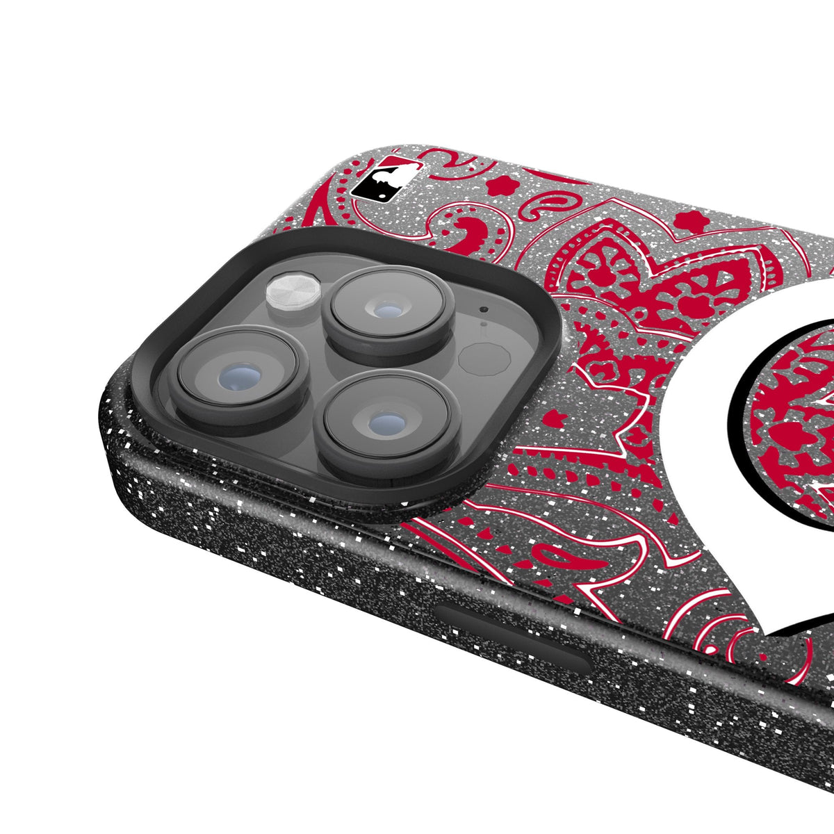 Cincinnati Reds Paisley Bling Phone Case 4