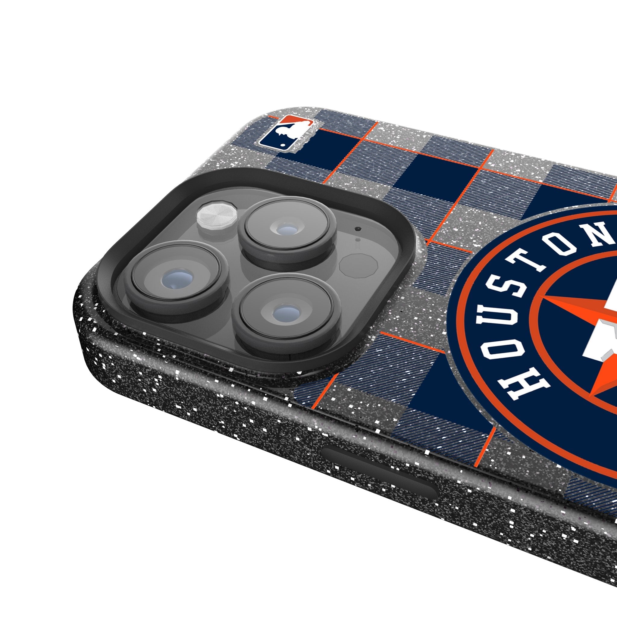 Houston Astros Plaid Bling Phone Case 4