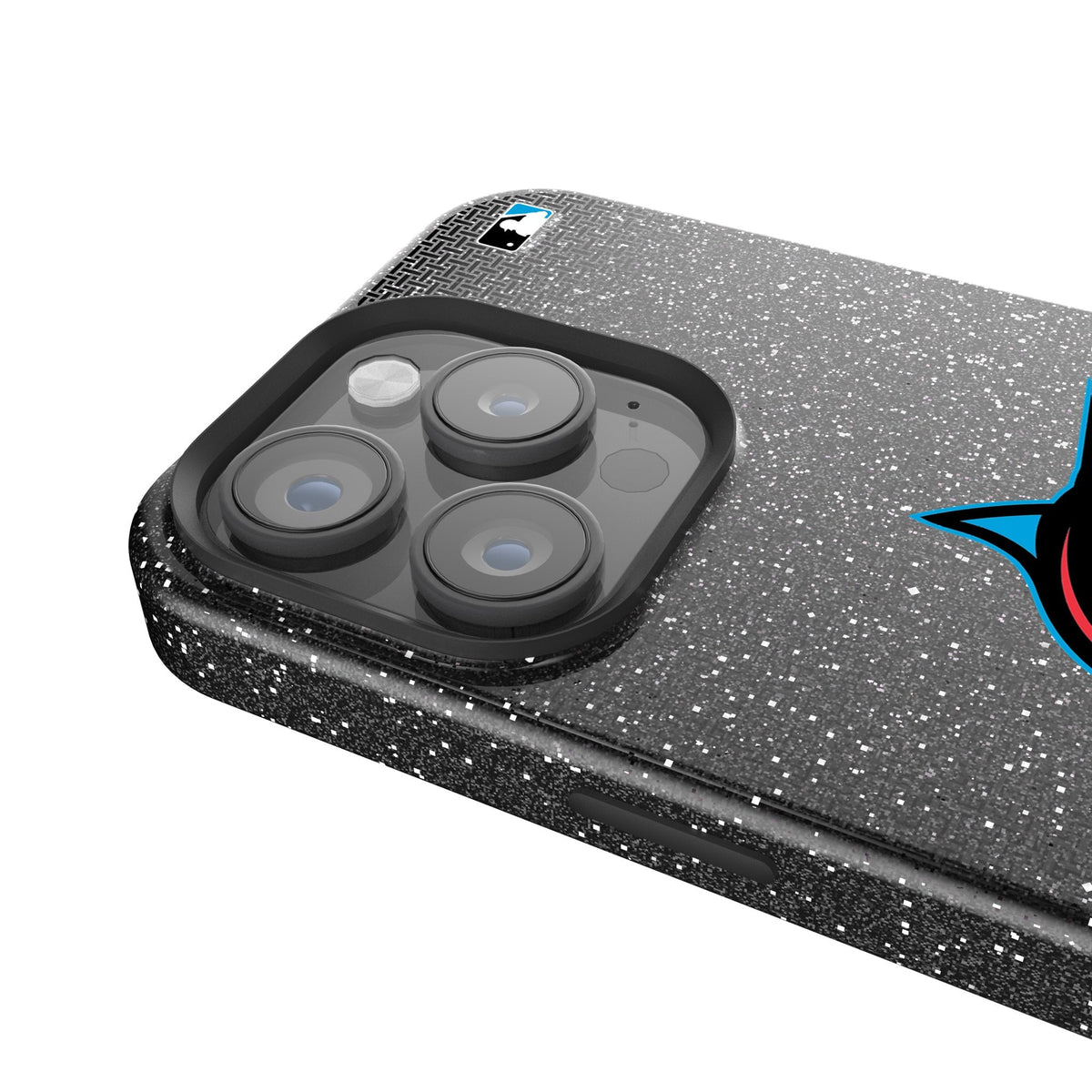 Miami Marlins Linen Bling Phone Case for Apple iPhone 4
