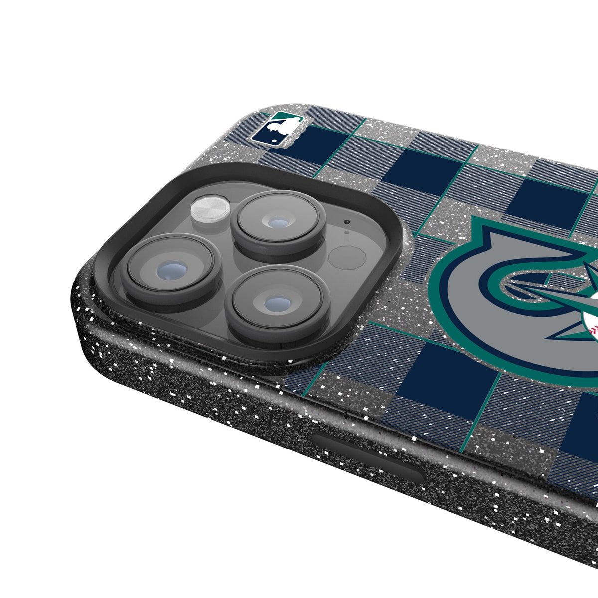 Seattle Mariners Plaid Bling Phone Case 4