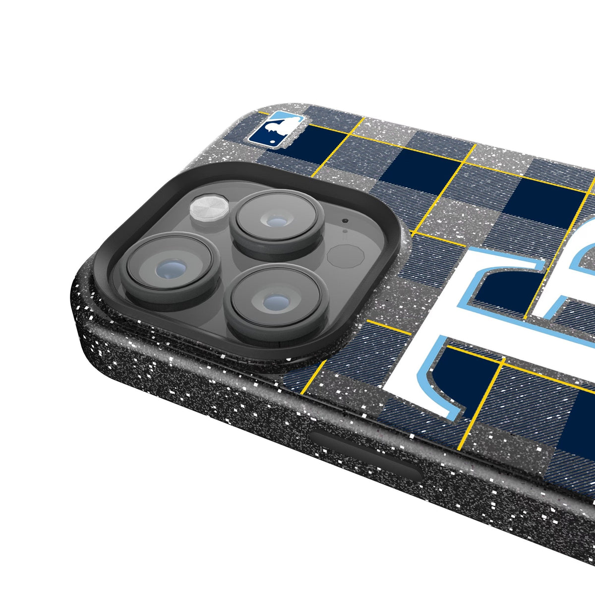 Tampa Bay Rays Plaid Bling Phone Case for Apple iPhone 4