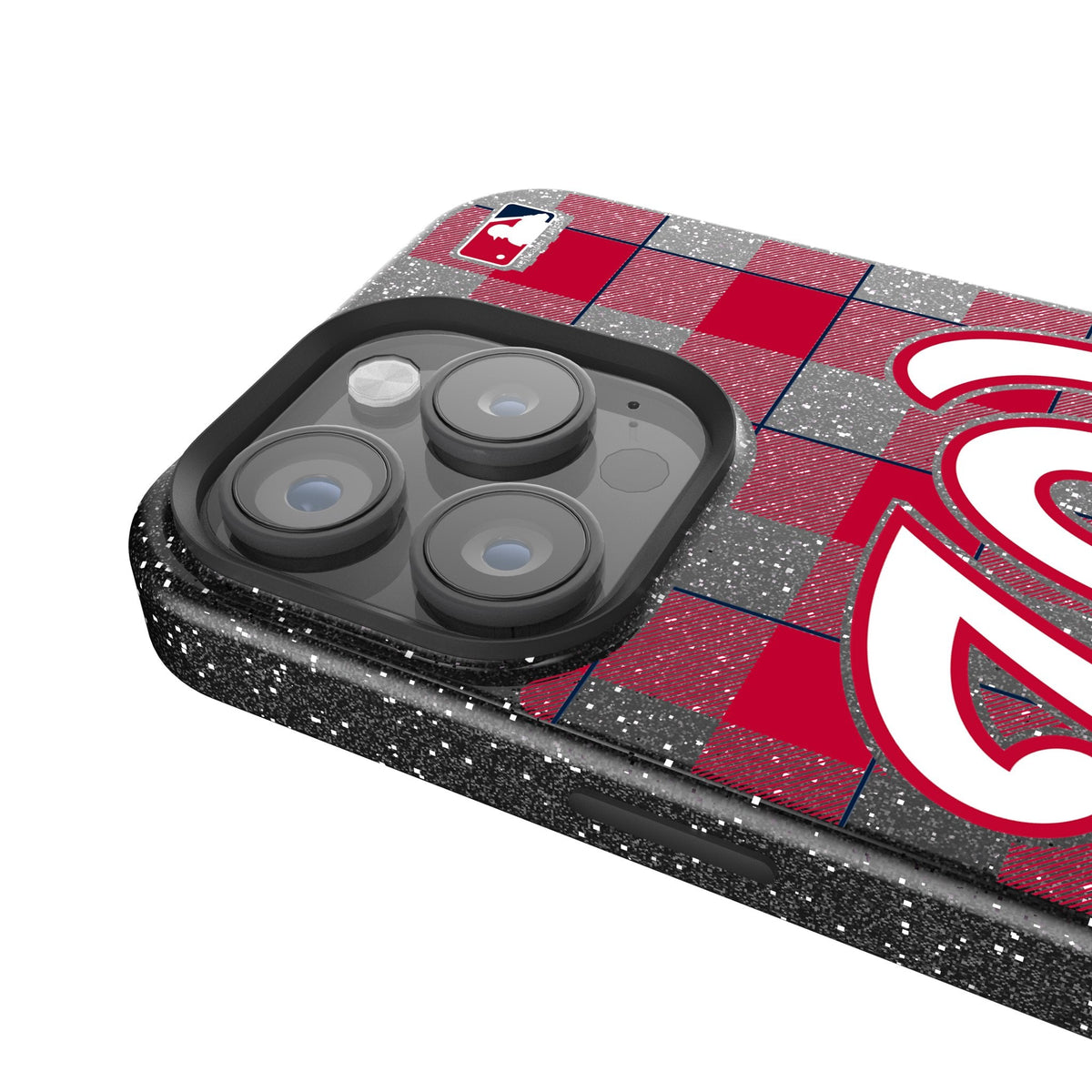 Washington Nationals Plaid Bling Phone Case 4