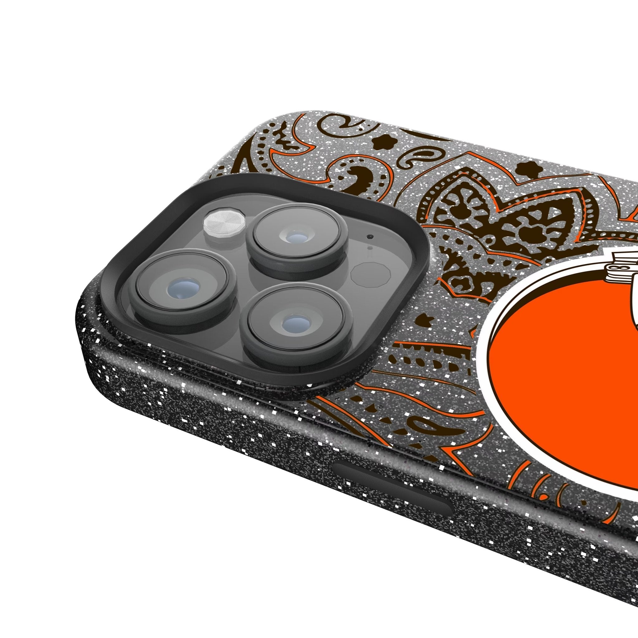 Cleveland Browns Paisley Bling Phone Case for Apple iPhone 4