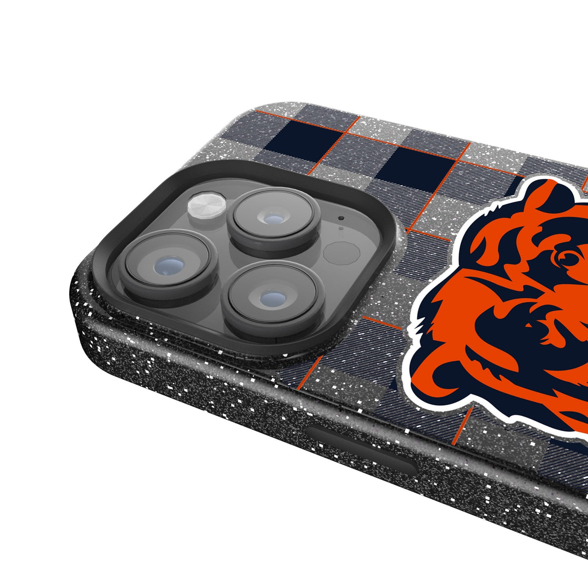 Chicago Bears Plaid Bling Phone Case 4