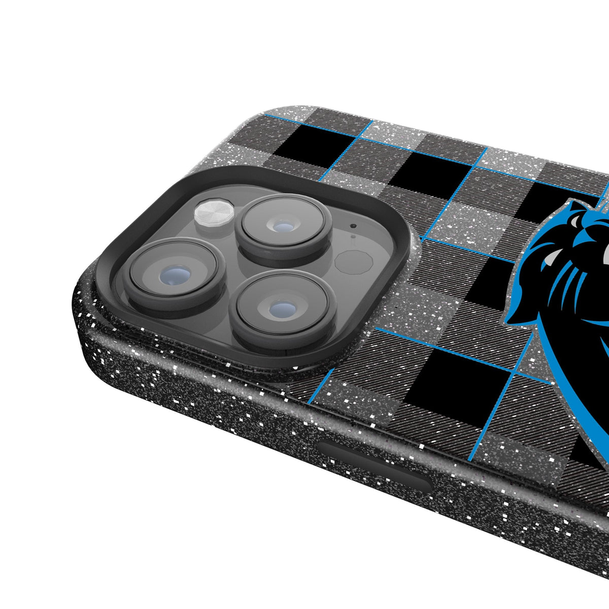 Carolina Panthers Plaid Bling Phone Case 4
