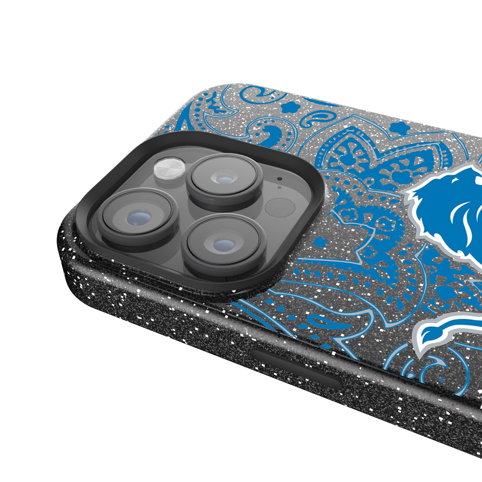 Detroit Lions Paisley Bling Phone Case 4