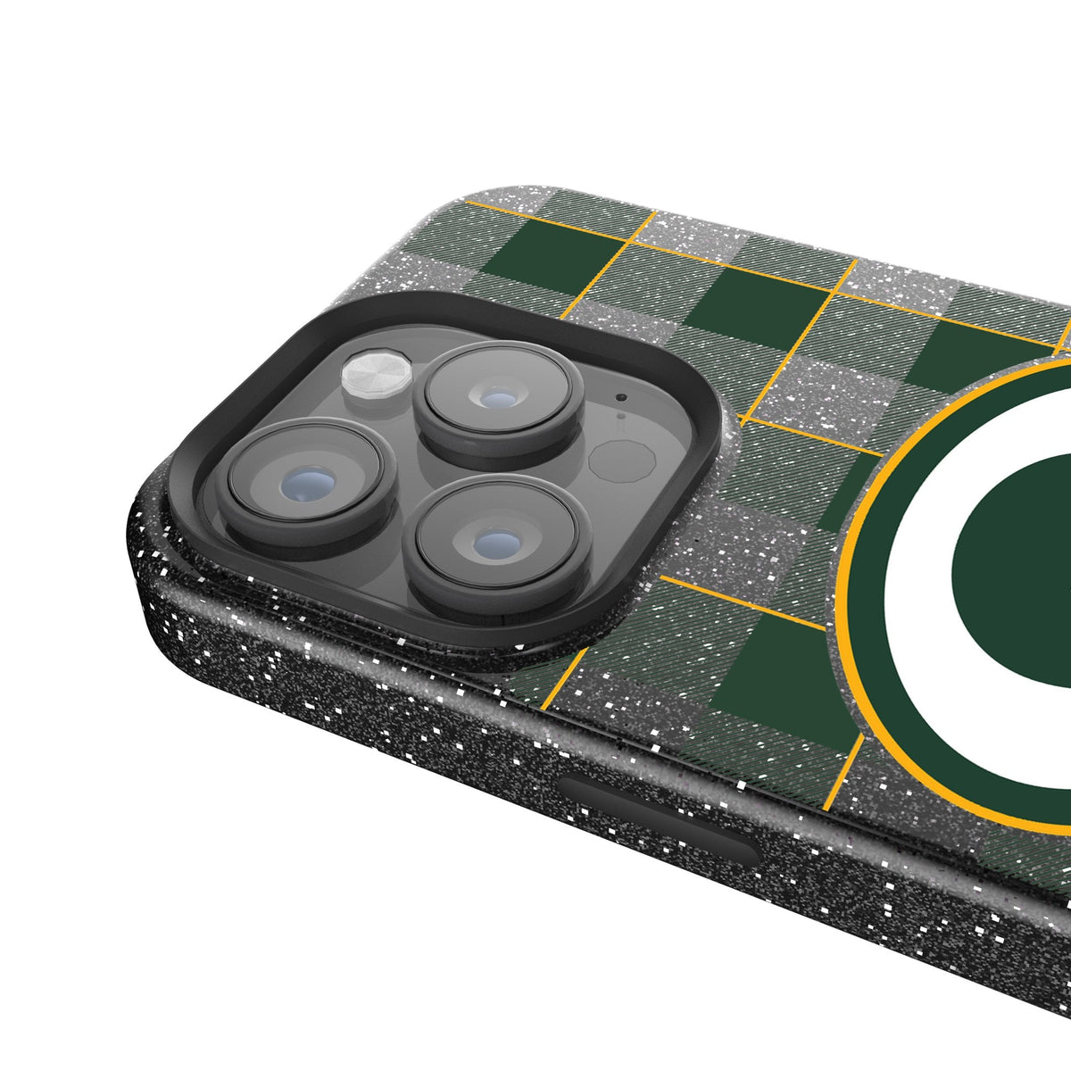 Green Bay Packers Plaid Bling Phone Case 4