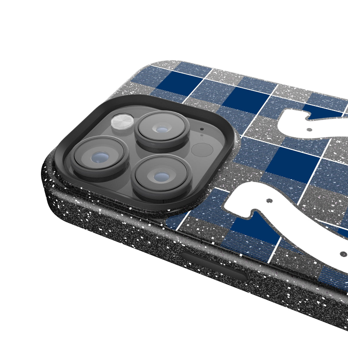 Indianapolis Colts Plaid Bling Phone Case 4