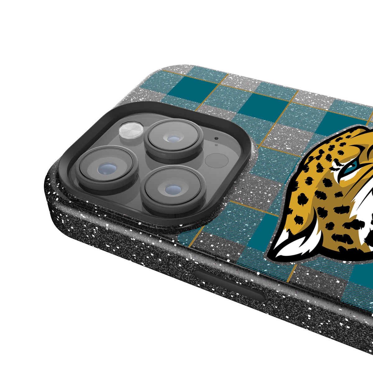 Jacksonville Jaguars Plaid Bling Phone Case 4