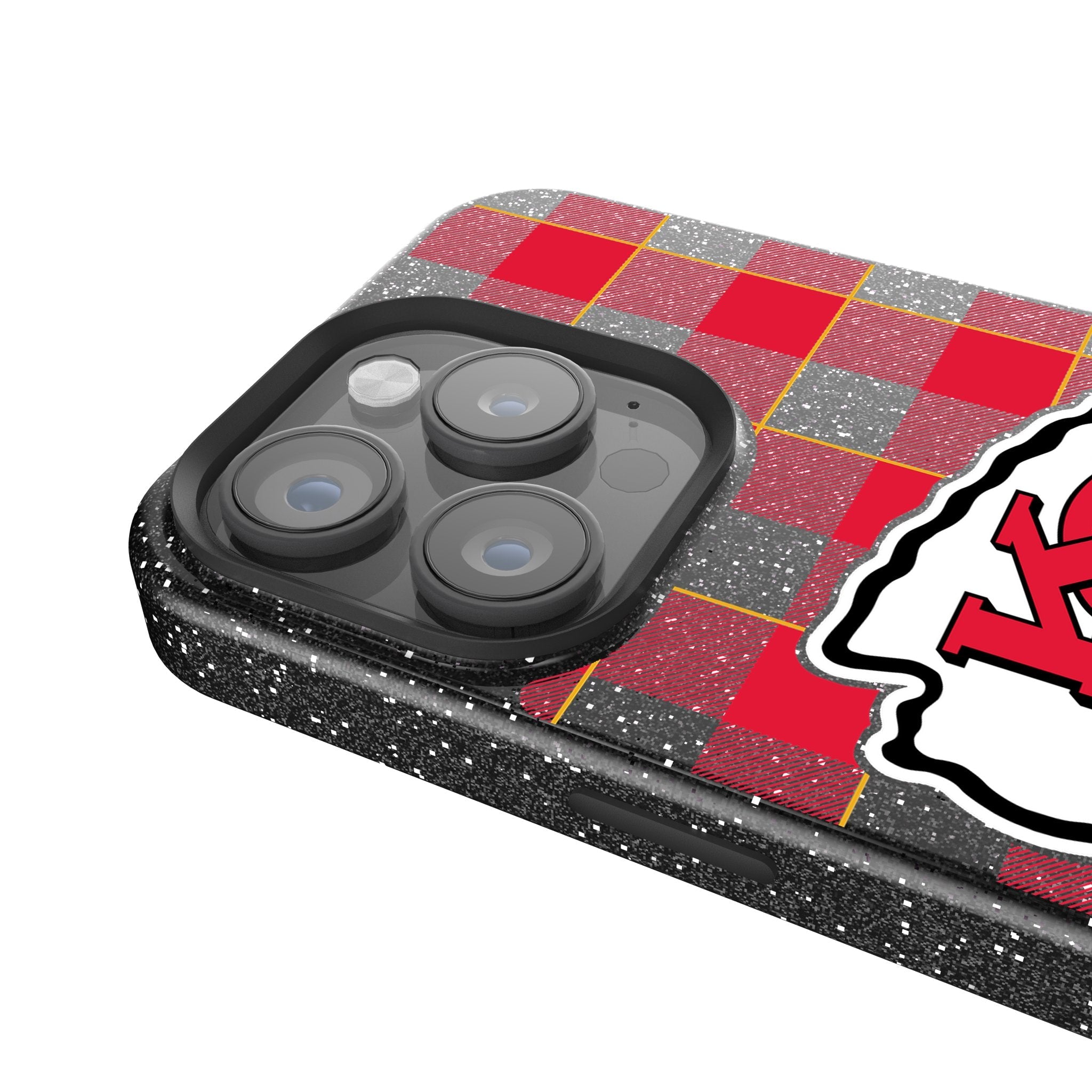 Kansas City Chiefs Plaid Bling Phone Case 4