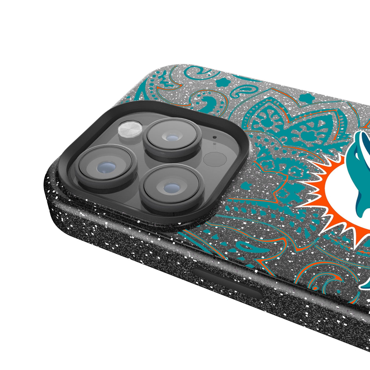 Miami Dolphins Paisley Bling Phone Case 4