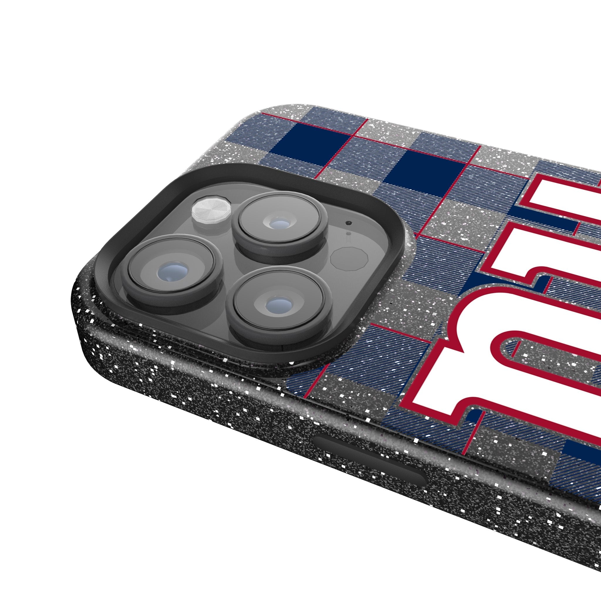 New York Giants Plaid Bling Phone Case 4